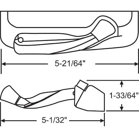 Strybuc Encore Tango Metal Handle Assy 37-216m-51